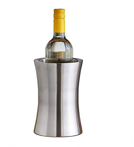 SkVLf Raffreddatore per Vino e Champagne a Doppia Parete in Acciaio Inossidabile - Mantieni Le tue Bevande fresche per Feste ed Eventi - Dimensioni Ideali per Vino Rosso - 10,7 x 19,5 x 12 Pollici
