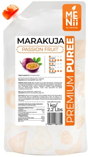 Frutto della passione Premium Puree, pasta di frutta, dessert, gastronomia, bevande, torte, gelati, maracuja, 1 kg