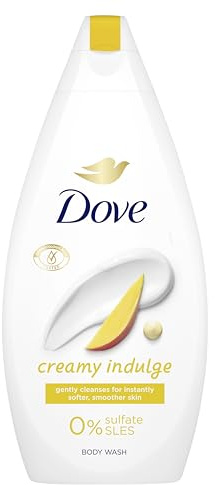Dove Creamy Indulge Body Wash Body Cleanser shower gel with mango nectar & tropical, floral notes for softer, smoother skin after one shower 6x 450 ml