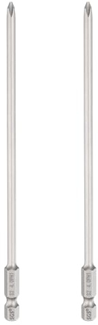 sourcing map 2pcs #1 Phillips Screwdriver Bit PH1 1/4 Hex Shank 6 (150mm) Long 4mm Rod Magnetic Cross Head Drill Bits S2 Steel Industrial Screw Driver Bit for Electric Power Tools, Gray