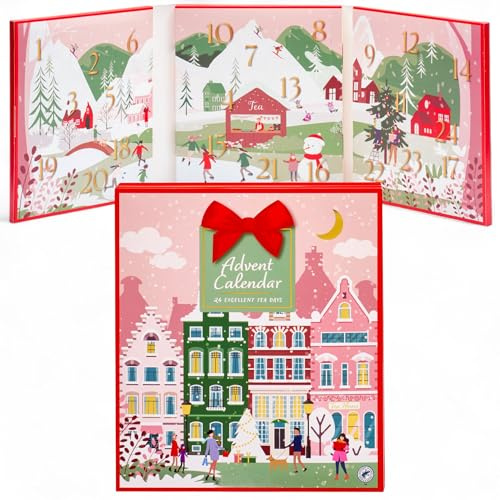 MIJOMA Teekalender Wintertraum – Adventskalender mit 24 exklusiven Teesorten – aromatisierter Schwarztee, Grüntee & Kräutertee – Geschenkidee für die Vorweihnachtszeit