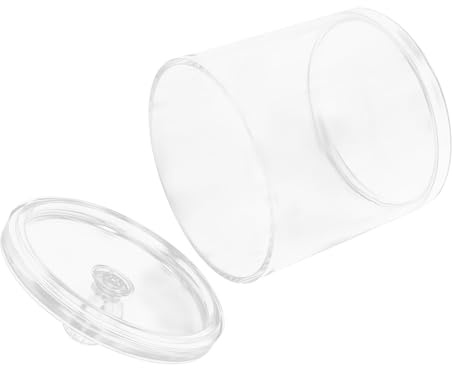 LOLIPPYY Contenedor Acrílico Grande para Algodón y Bastoncillos con Tapa Caja Organizadora Resistente y Portátil para Baño y Tocador