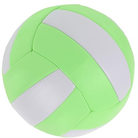 Homoyoyo Ballon de Volley-Ball Souple Taille Officielle 5 pour Entraînement et Compétition en Salle, Coloris Vert Blanc Macaron, Équipement Sportif Intérieur Polyvalent
