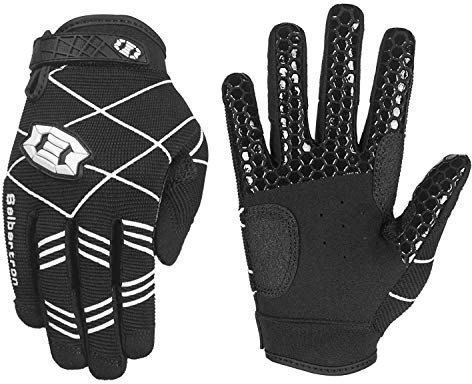 Seibertron B-A-R PRO 2.0 Signature Baseball/Softball Schlagmann Batting Handschuhe Gloves Super Grip Finger Fit for Jugend/Kinder Black XS