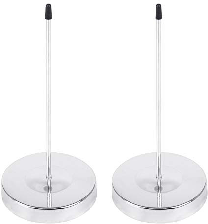 Anruyi 2 Stück Edelstahl Zettelspießer Zettelhalter Bonspießer Papier Spike Halter Kassenbon Halter mit Runde Basis Bon Aufspießer Aufbewahrung für Rechnung Notenpapier Schreibtisch Büro Küche Hotel