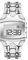 Diesel Herrenuhr Croco Digi, LCD Uhrwerk, 33MM Silbernes Edelstahlgehäuse mit Edelstahlarmband, DZ2155