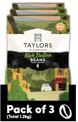 Taylors of Harrogate Rich Italian Coffee Beans, 400 g (Pack of 3 - Total 1.2 kg)