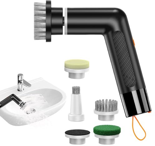 Wezalget Spazzola Per Pulizia Compatta | Scrubber Intelligente Rotante | Pulitore Ergonomico per Bagno WC Cucina con Design Igienico