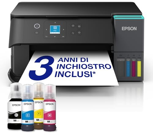 Epson EcoTank ET-2955 Imprimante à Réservoirs D’Encre | Maison & Petit Bureau | Wi-FI | A4 | Imprimer, Copier, Numériser | Écran LCD 3,7cm | Impression Recto Verso Auto | Jusqu’à 3 Ans d’Encre Inclus