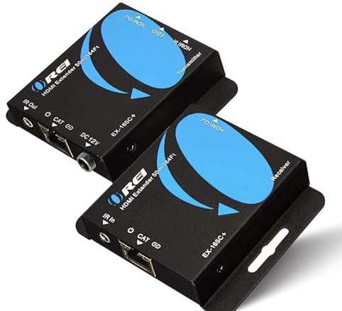 OREI HDMI over Ethernet Extender über CAT5/CAT6, mit IR bis zu 164 Fuß – Loop Out – Full 1080p @ 60Hz Pover Over Kabel Full HD Signalverteilung