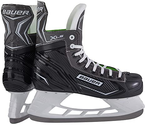Bauer Herren Schlittschuhe X-LS für Eishockey, Eislaufschuhe Größe 43 Edelstahlkufen