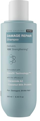 Bare Anatomy Damage Repair Hair Shampoo | Suitable for All Hair Types | Dry & Frizzy Hair | Paraben & Sulphate Free | Women & Men | For Damaged & Weakend Hair | 250 ml