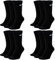 Nike 6 Paar Everyday Lightweight Crew SX7676 Tennis Socke weiß schwarz grau, Farbe:Schwarz, Größe:42-46