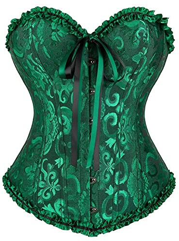Corset Bustier Femme Sexy Top Lacets Gothique Dentelle Floral Vintage