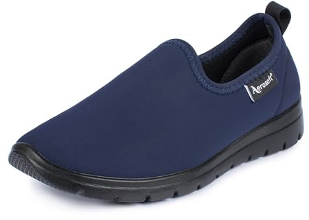 Aerosoft Donne Ballerina Stretch 20 Ampiezza G-H Antiscivolo Leggero Morbido Elastico, Blu, 39 EU