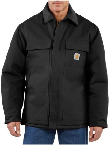 Carhartt Men's Firm Duck Traditional Coat, Black, Medium
