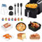 Heißluftfritteuse Airfryer Zubehör für Ninja AF180EU/140EU, Philips NA230, COSORI 5,5L/6L/6,2L/6,4L, Silikonform Kits mit Grillroste, Pizzapfanne und Backpapier
