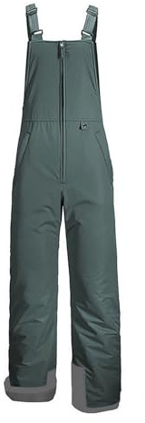 Generisch Pantalon de ski 2025 pour garçons et filles - Salopette de snowboard cargo en plein air avec genoux renforcés - Taille réglable XL - Grandes tailles disponibles pour enfants, gris, 8-10 ans