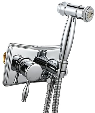 Design salvaspazio in bidet da parete, set con miscele di acqua calda e fredda, accessorio per bagni di famiglia, utilizzare spruzzatore per bidet d'acqua