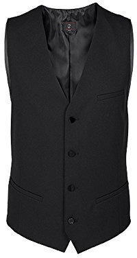 GREIFF Größe 50 Gastro Moda Herren Service Weste Regular Fit Schwarz Modell 8202