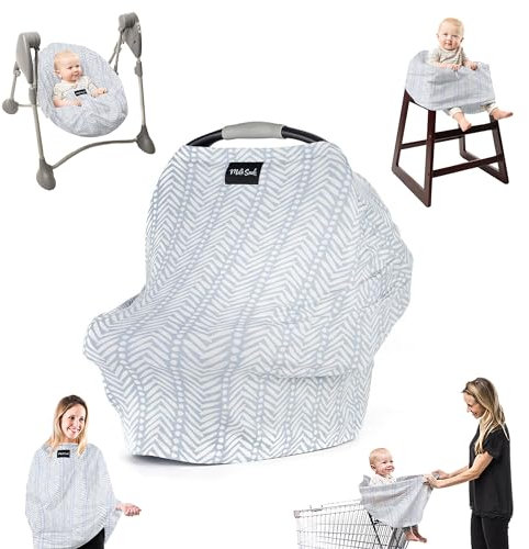 Milk Snob Original 5-in-1 Bezug – Multifunktionale Babytrage mit Stilltop-Funktion | Stilltuch für unterwegs, Kinderwagen Sonnenschutz, Bezug für Babyschale, etc. (Soho)