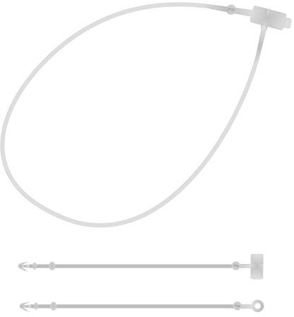 5.000 Sicherheitsfäden LOOP PINS transparent - Länge wählbar 75mm / 125mm / 175mm / 225mm (125mm (5))