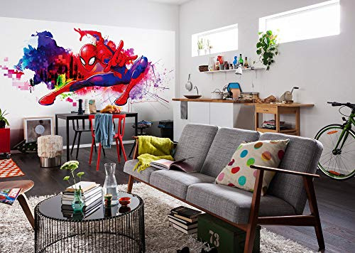 Komar Digitaldruck Vlies Fototapete - Spider-Man Graffiti Art - Größe 300 x 150 cm