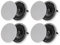 Micca Architecture Series 2-Way in Ceiling in Wall Speaker, Rimless Design, 8 Inch Woofer, 9.75-Inch Cutout Diameter, 4 Pack, White