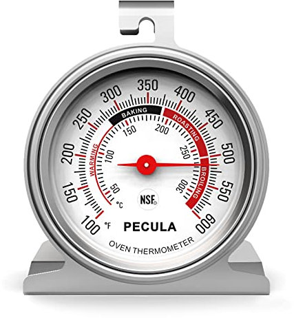 Thermomètre de four 50 à 300 °C en acier inoxydable à lecture instantanée