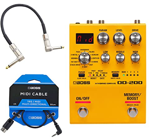 Boss OD-200 Hybrid Drive BMIDI-1-35 TRS-MIDI-kabel keepdum patchkabel
