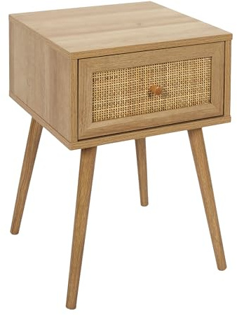 HOME DECO FACTORY - HD7456 - Chevet Bali 1 Tiroir, Chambre, Table de nuit