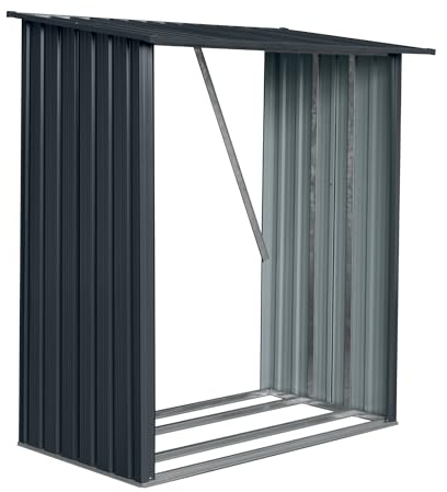 WERKA PRO Abri Range bûches métal 1,63 x 0,89 H 1,54 m