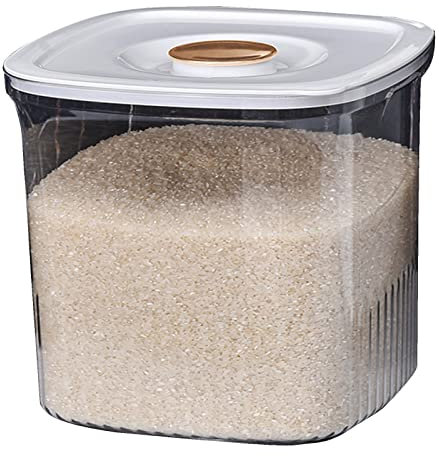 Boîte Contenants Alimentaire Transparente, 10kg Conteneur de Stockage de Riz en Plastique, Boîte de Rangement de Riz, Distributeurs de Céréales pour Céréales Avoine Pâtes