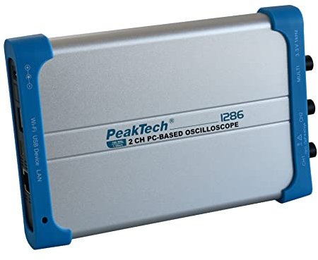 PeakTech 1286 - PC-Oszilloskop, 2 Kanal, 100 MHz, 1GS/s, USB und LAN Schnittstelle, PC Software, P 1286