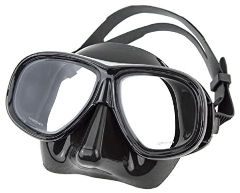 Maschera sub in silicone nero ULISSE Sr BLK diving mask