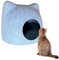 EL ÁTICO PETS Katzenhöhle Filz für Katzen. Katzen Bett. Bed Rest. Cat Bed. Katzenbett Höhle und Katzen Kissen Inbegriffen. Katzen Haus. Kuschelhöhle Katze. Katzen Iglu. Cat House (grau, Groß)