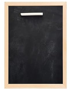 weSTOCK WE-STOCK Planche en bois noire 20x30cm avec craie incluse