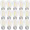 Suncan bombilla de plástico E27 2W LED, S14 E27 blanco cálido 2700K, 180lm,230V,E27 bombilla decorativa vintage de plástico para luces de hadas, lámpara de araña, lámpara de cabecera, juego de 15