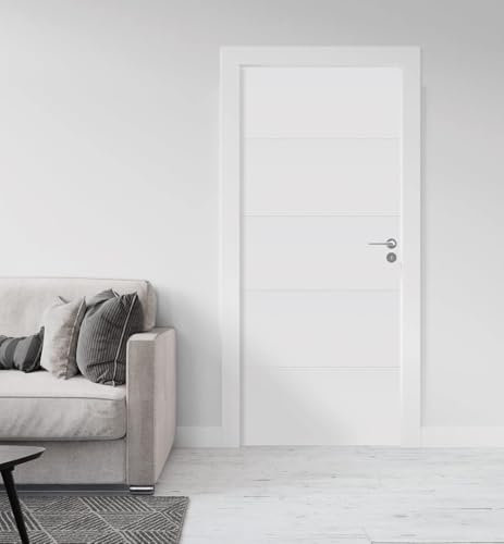 Adesivi per Porte Interne Porta Bianca Adesivo Porta 3D Bianco Autoadesiva Carta Parati 90x210 cm Decorazione da Parete Poster Murale per Soggiorno Camera da letto a3427