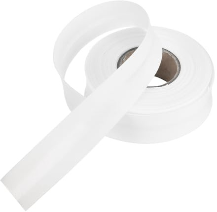 QUARKZMAN 25mm Enkelt snedband av polyester, sömmband för sy, pyssel, dekorationer, gör-det-själv-hantverk (Vit 9m)