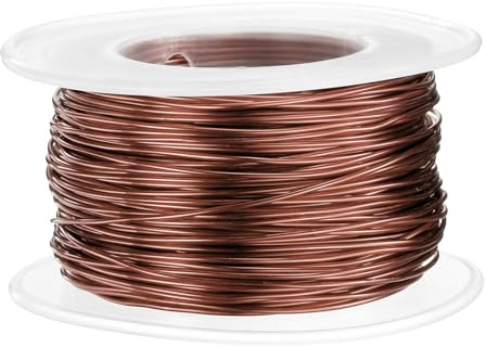 QUARKZMAN 20 Calibro Filo di Alluminio 0.8mm 98.5ft Filo di Alluminio Modellabile Flessibile Pieghevole Anodizzato Metallico per Gioielli Scultura Modellistica Fai-da-Te, Bronzo