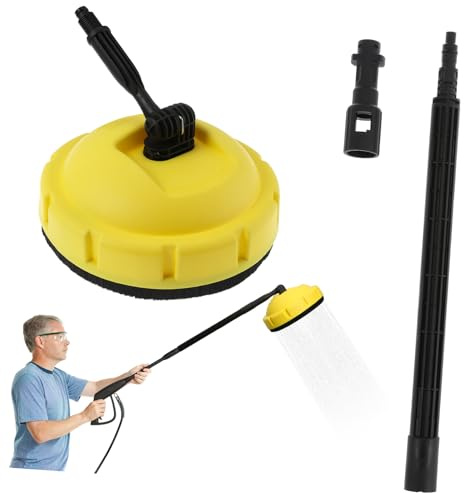 BCOATH Limpiador Rotativo para Coche con Presión Alta Mango Ergonómico Cepillo para Superficies Planas para Paredes Puertas y Garajes Herramienta Versátil para Limpieza Profunda Hogar y