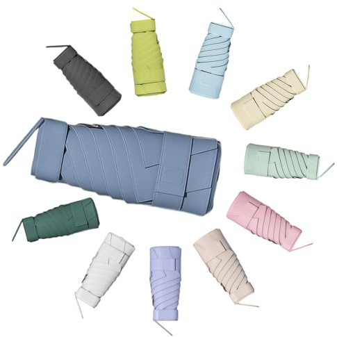 YYHCC Fickparaply stormfast, fickparaply, paraply litet automatiskt, 6-spröt, bärbart reseparaply med förpackningslåda UV-skydd för män och kvinnor, män, Kråbblå