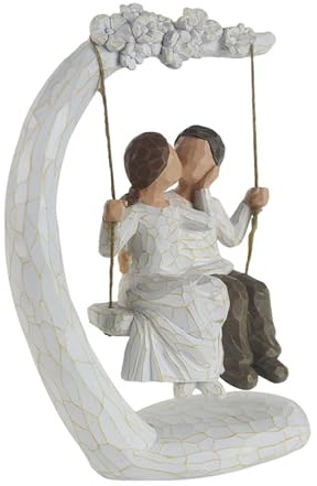 Guangcailun Romantic Couple Figurine Statue Office Decoration Cabinet Bookshelf Ornament Modern Couple Home Decor Sweet Gift Romantic Wedding Party Birthday
