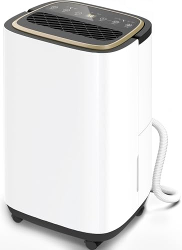 3000 Sq.Ft Dehumidifier for Basement with Drain Hose, 30 Pint Large Best Compressor Dehumidifiers for Home or Garage, Smart Humidity Control, 24H Timer & Child Lock, Ideal for Large Rooms, Garage