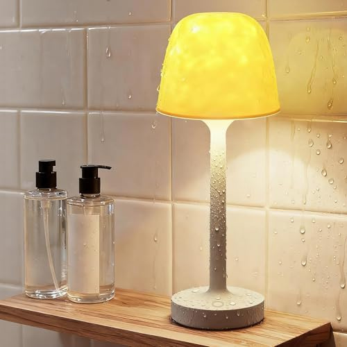 Entspannen - Lampada da doccia impermeabile da scrivania, senza fili, ricaricabile, proiettore d'atmosfera, 16 colori LED, telecomando, controllo touch, illuminazione bagno, WC, scrivania