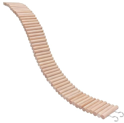Puente para Hámster de Madera Accesorios de Madera para Jaula de Mascotas