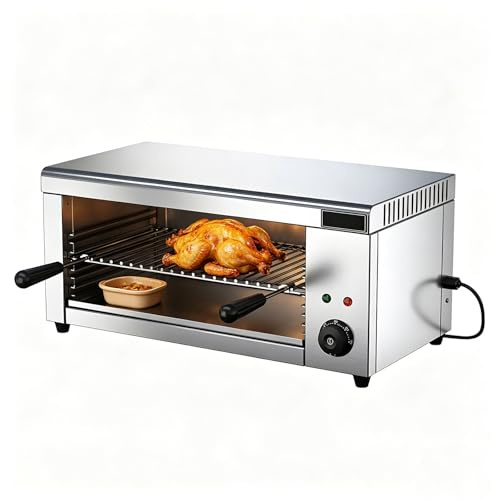 2000W elektrisk osmältare, osmältargrill 50-300°C rostfritt stål brödrost bänkskiva salamandergrill för restaurangkök hem rostat bröd