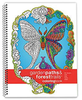 Action Publishing Libro para colorear: senderos de jardín y senderos forestales grandes (8.5 x 11 pulgadas)