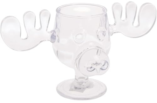 Spoontiques - National Lampoon’s Christmas Vacation Acrylic Moose Cup - Griswold Moose Mug - 4.5” - 6 Ounce,Clear